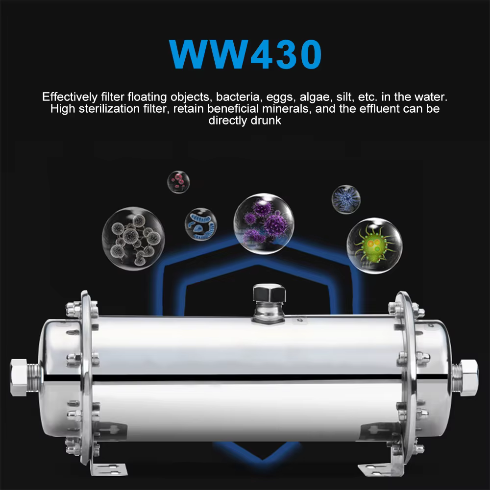 Filtre à eau DIVEDEER 3000L/h en acier inoxydable