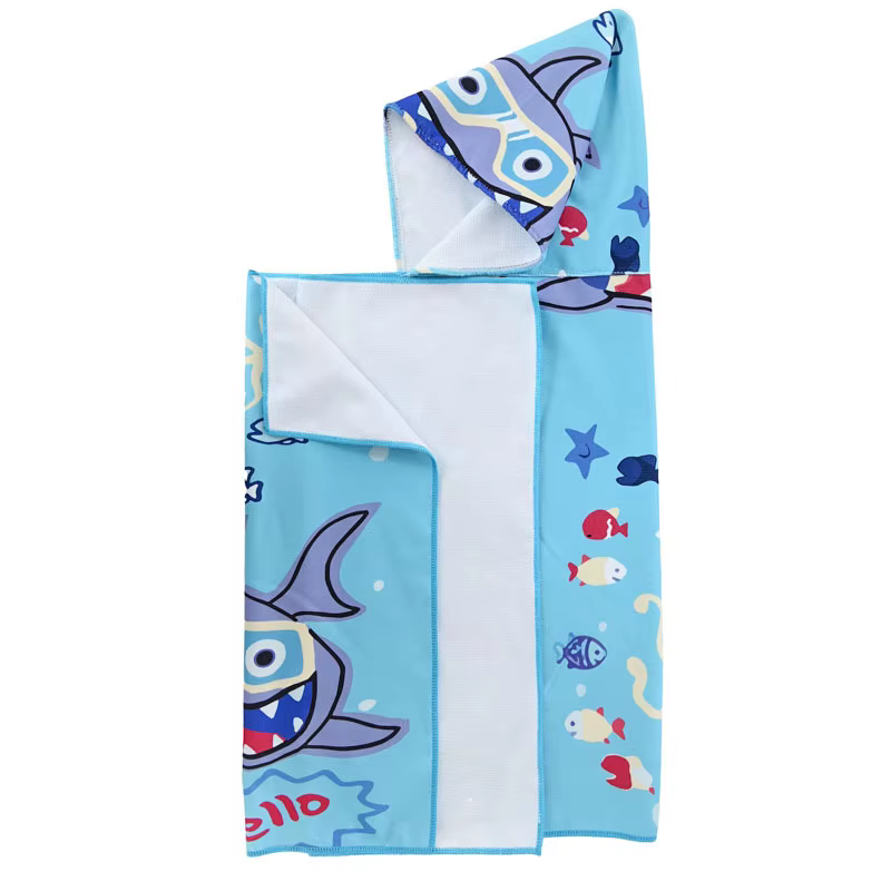 Serviettes de bain à capuche imprimées pour enfants
