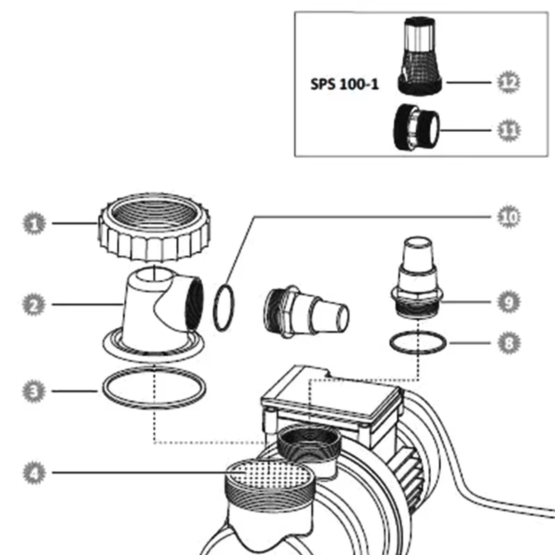 Adaptateur connexion pompe 32/38mm