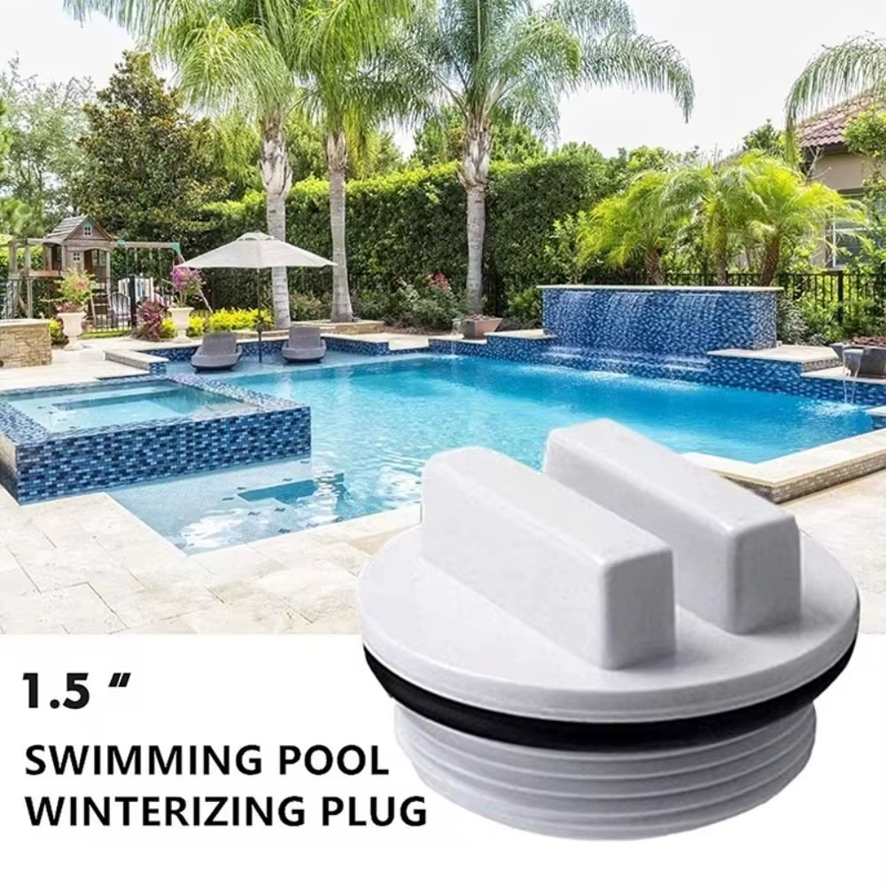 Bouchon de piscine universel en plastique blanc noir