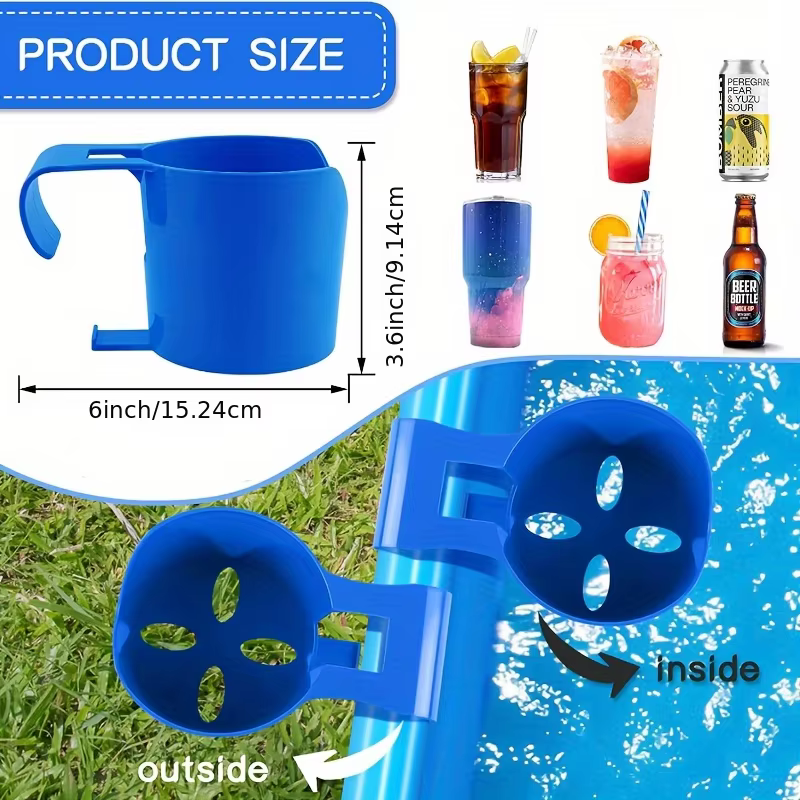 Porte-gobelets au bord de la piscine pour piscines hors sol