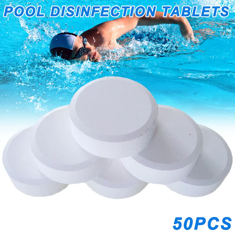 50 pièces comprimés de chlore désinfection instantanée multifonction pour piscine baignoire Spa 50