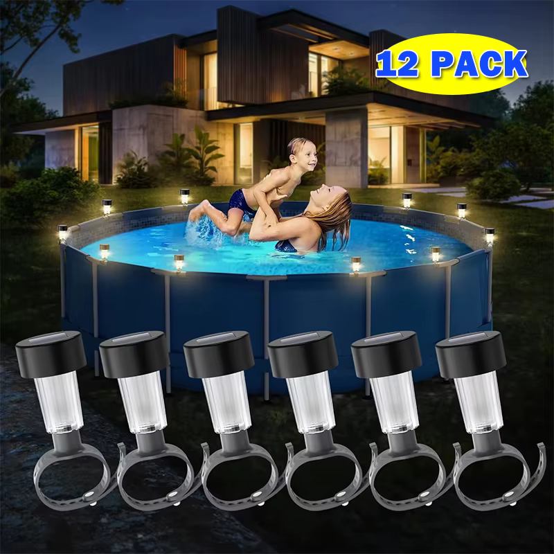 Cadre lumineux solaire pour piscine