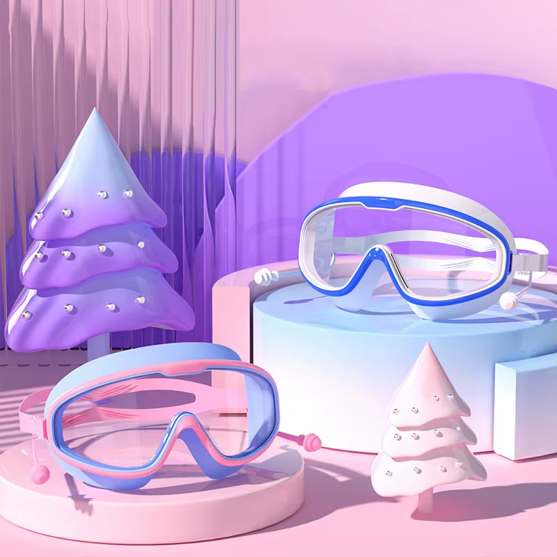 Lunettes de natation professionnelles Anti-buée avec bouchons d'oreilles