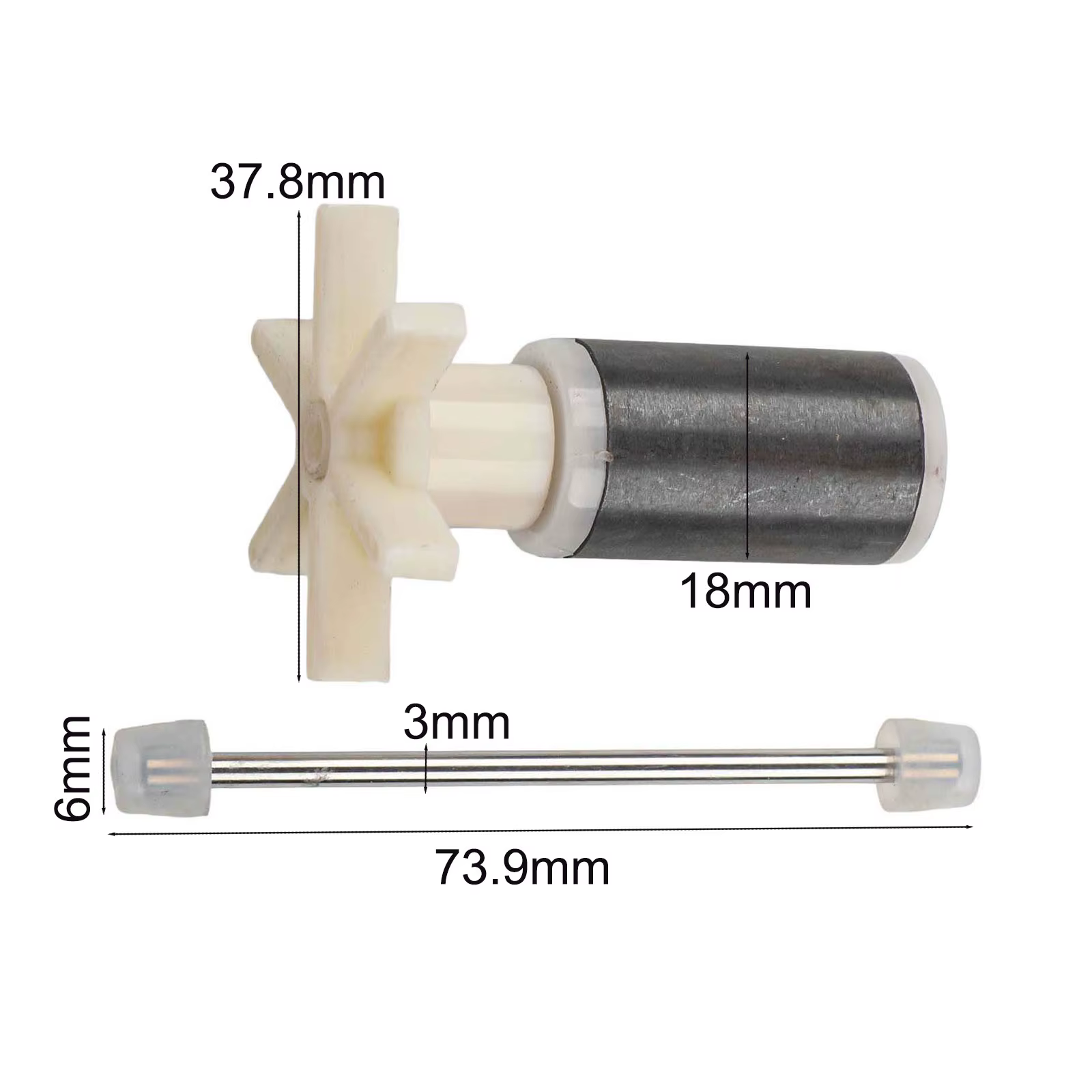 Turbine de pompe à eau de remplacement pour Lay Z Spa avec arbre en acier inoxydable