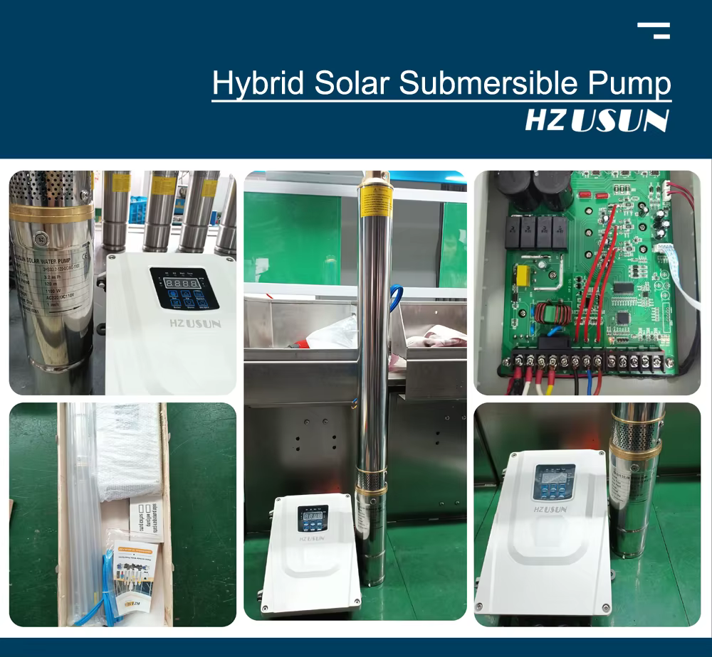 1 HP DC AC 110 V énergie solaire pompe de puits Submersible prix 2 ''tuyau 30 M forage