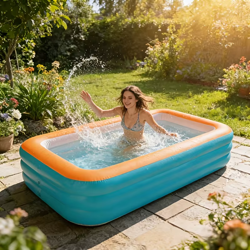 Piscine gonflable en PVC à trois couches de 2,1 m/1,8 m/1,5 m, grande piscine gonflable, idéale pour les vacances d'été