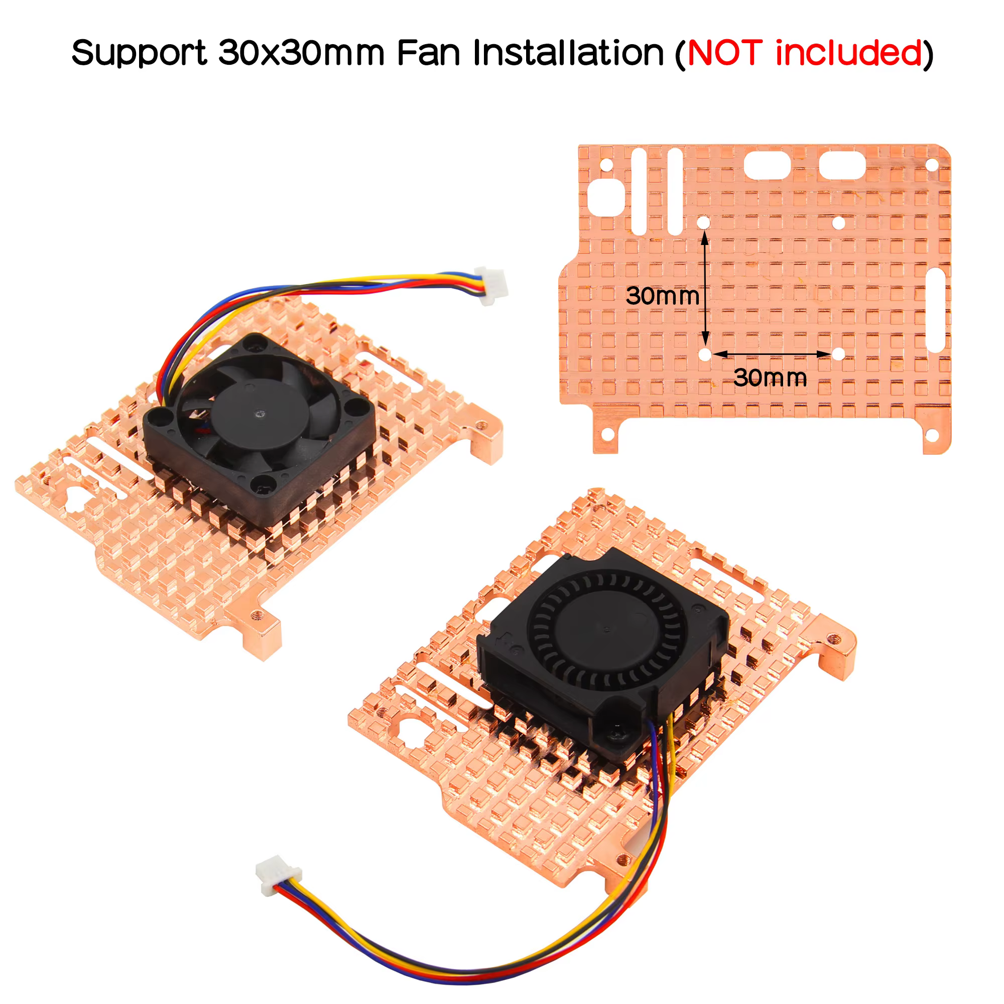 Radiateur en cuivre pour dissipateur thermique Raspberry Pi 5 uniquement pour Pi 5
