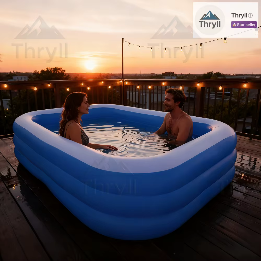 Piscine gonflable rectangulaire pour usage domestique