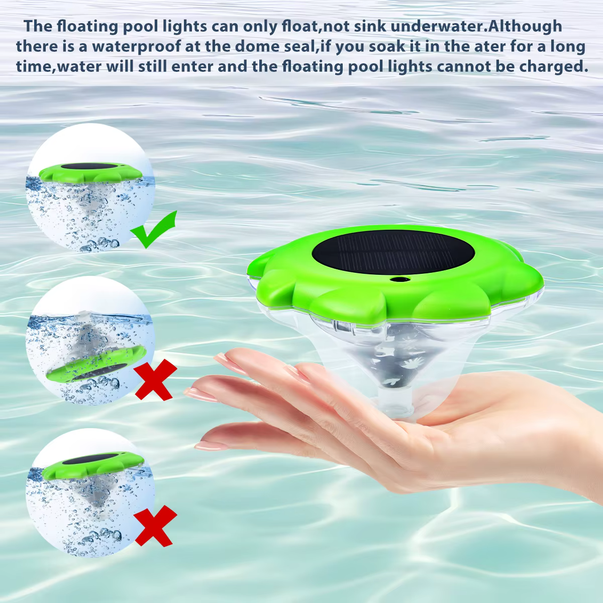 Lampes flottantes solaires pour piscine