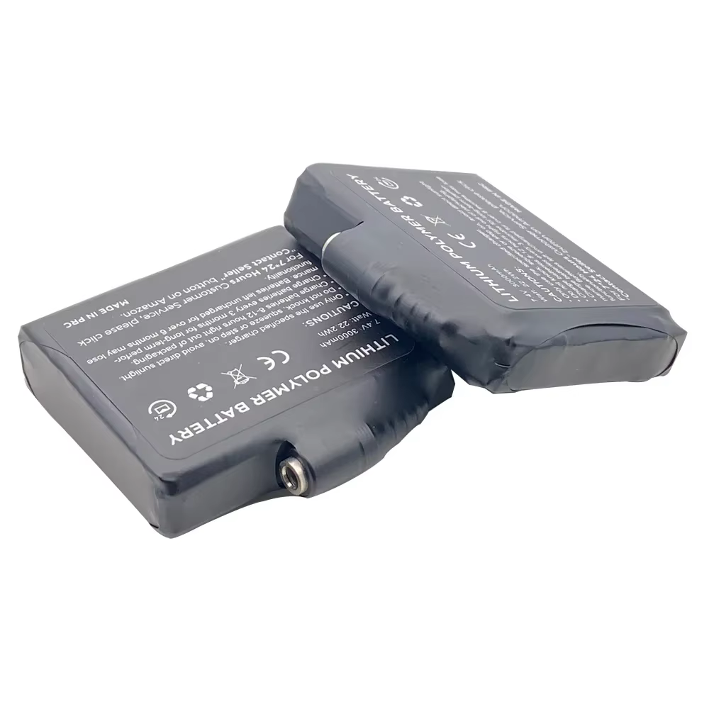 1-6 pièces gants chauffants batterie 7.4V 3000mah batterie au Lithium polymère pour gilet chauffant, chaussettes, batterie de chaleur antigel d'hiver
