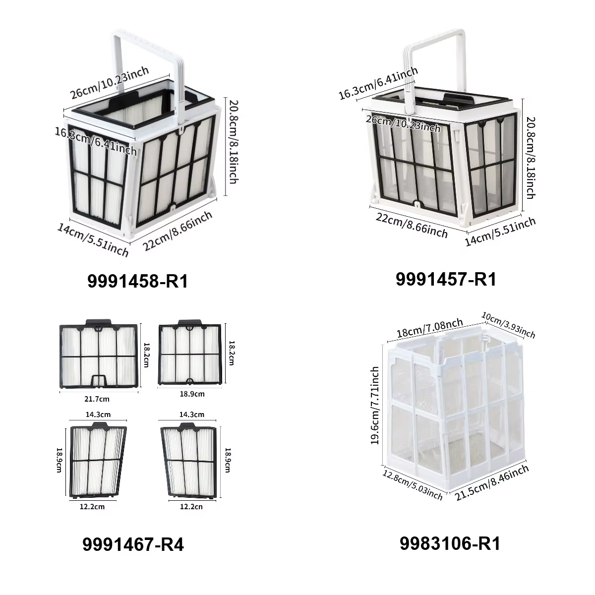 Panier filtrant ultra-fin/fin pour robot nettoyeur de piscine Dolphin S200 S300 Active 20