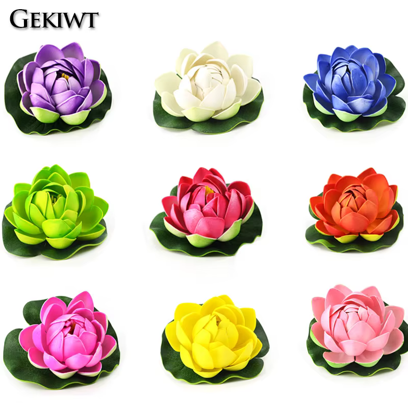Fleurs Artificielles Flottantes pour Décoration de Piscine