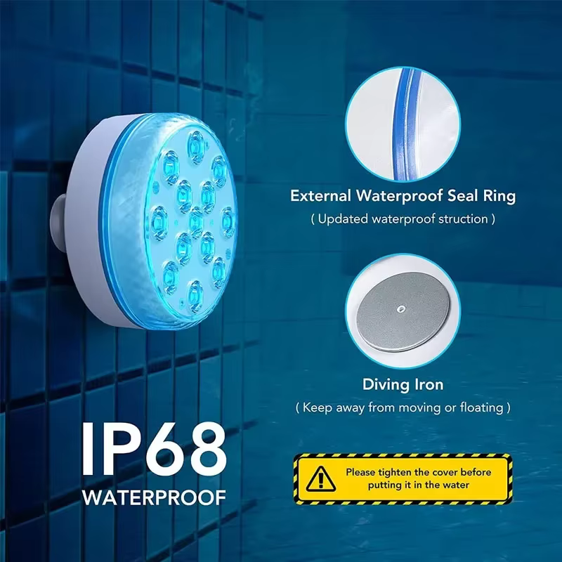 Lumière de piscine 13LED télécommande RGB