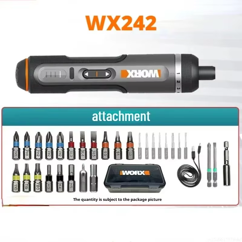 Worx 4V jeu de tournevis électriques WX242 Portable intelligent sans fil tournevis électrique Mini perceuse électrique outil électrique de réparation à domicile