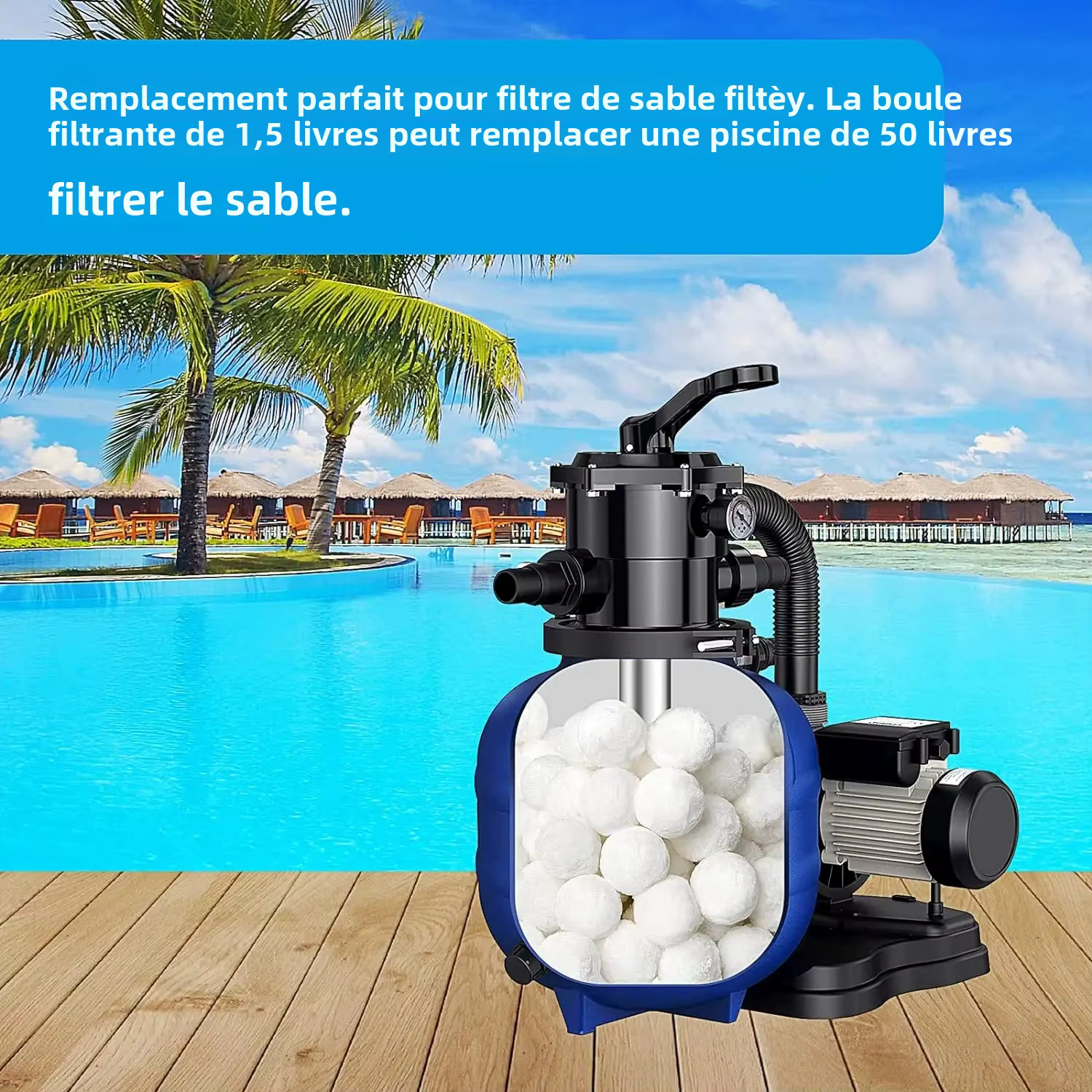 Boules de filtre de piscine pour pompe à filtre à sable