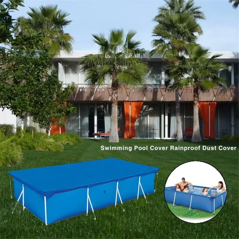 Couverture de piscine rectangulaire imperméable et anti-poussière pour jardin