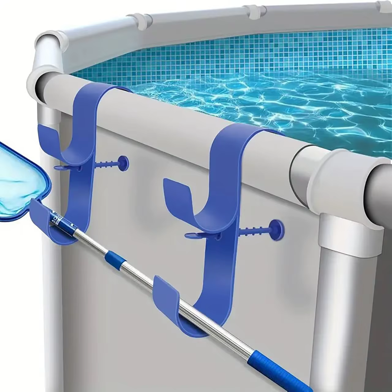 Support de poteau de piscine réglable pour poteaux télescopiques
