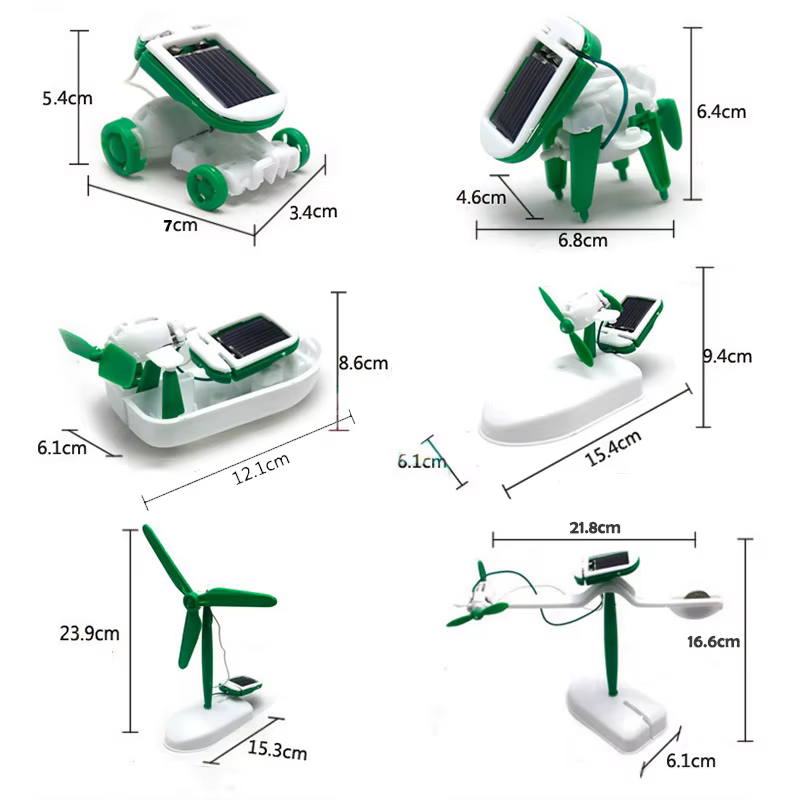 Kit robotique solaire 6 en 1 pour enfants, bricolage, voiture électrique, cadeau pour garçons, jouets pour enfants, nouveau, 62