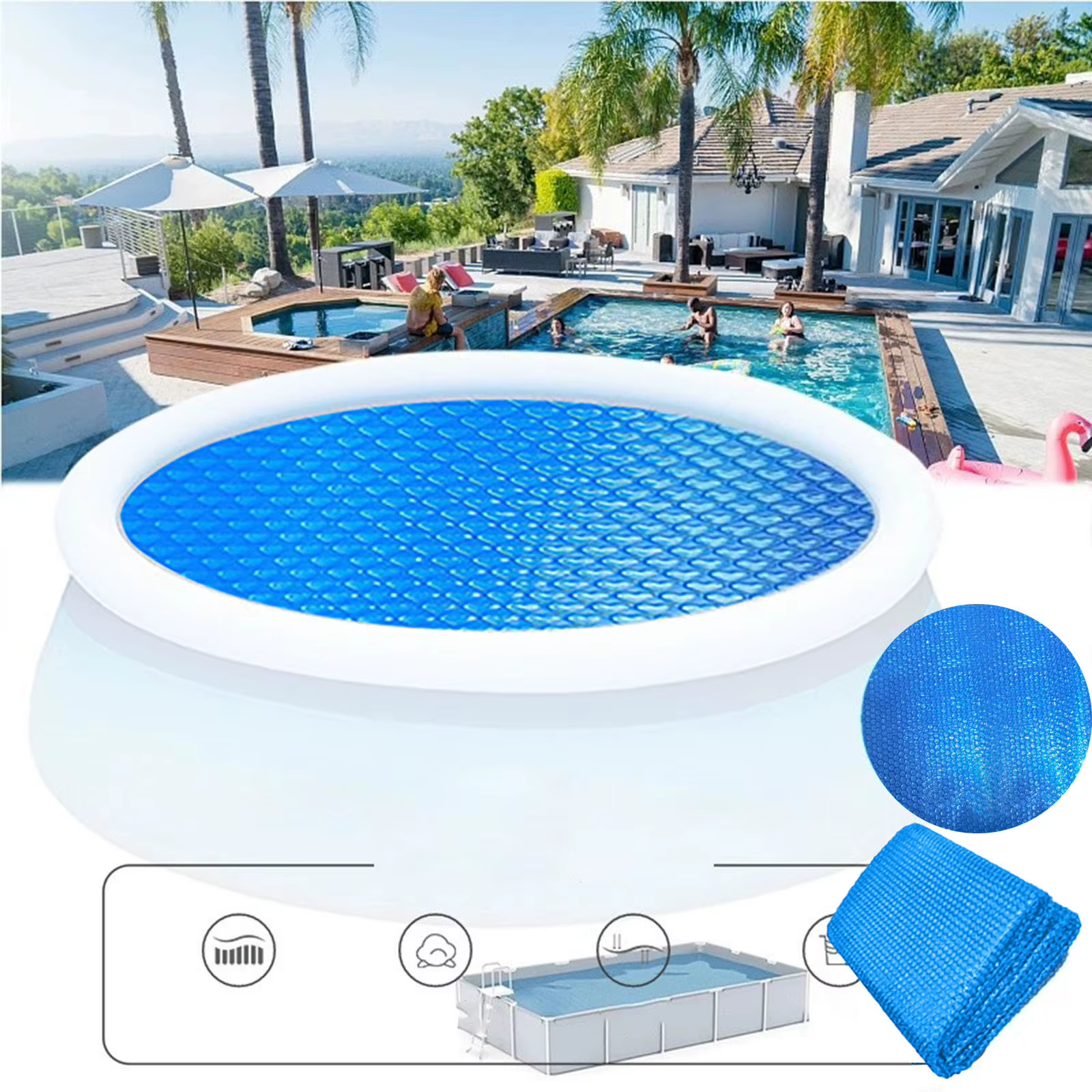 Couverture solaire pour piscine hors sol
