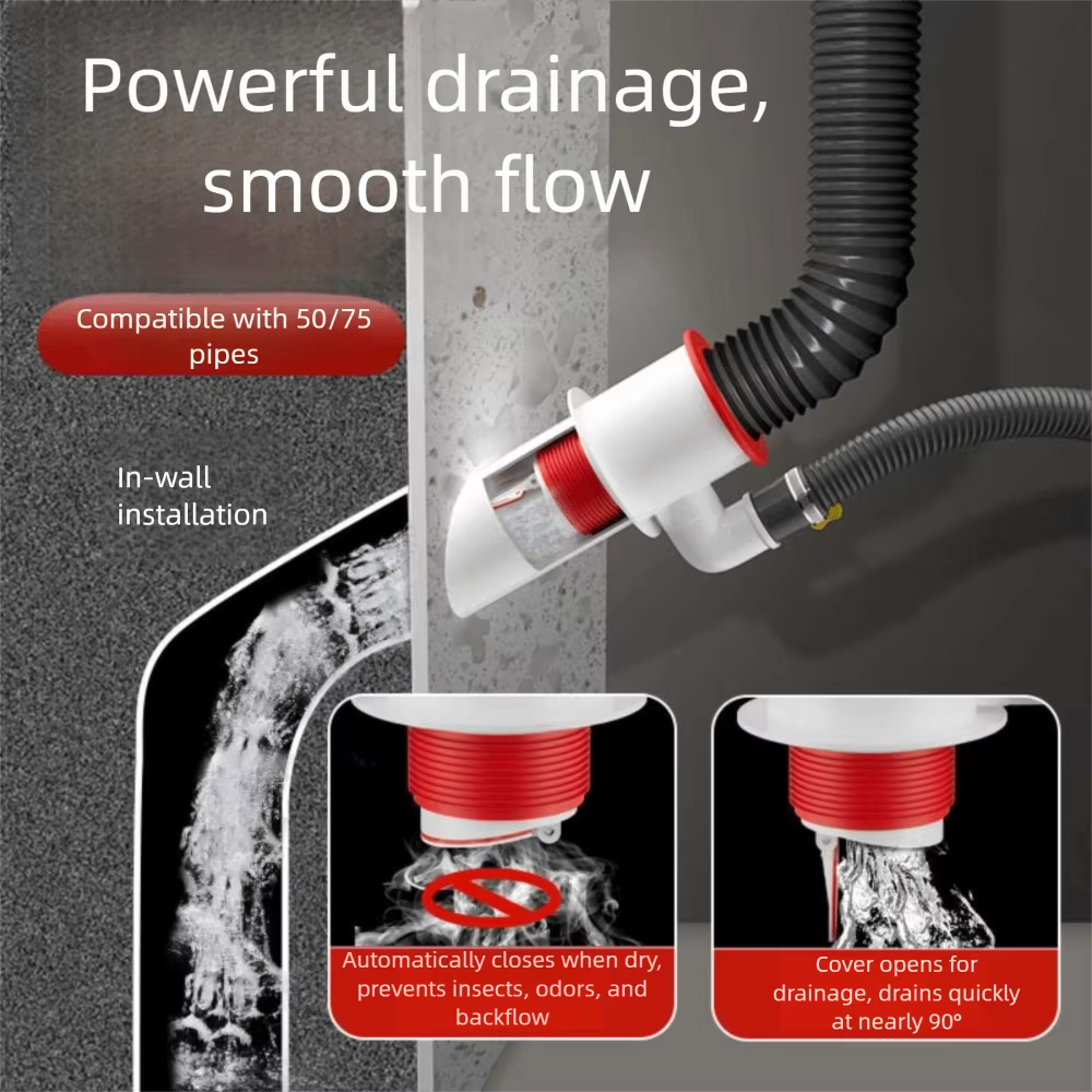 Joint de vidange de sol pour Machine à laver, connecteur de Drainage de tuyau à Double usage, adaptateur de tuyau de lave-vaisselle, outil de piège à broyeur à trois voies