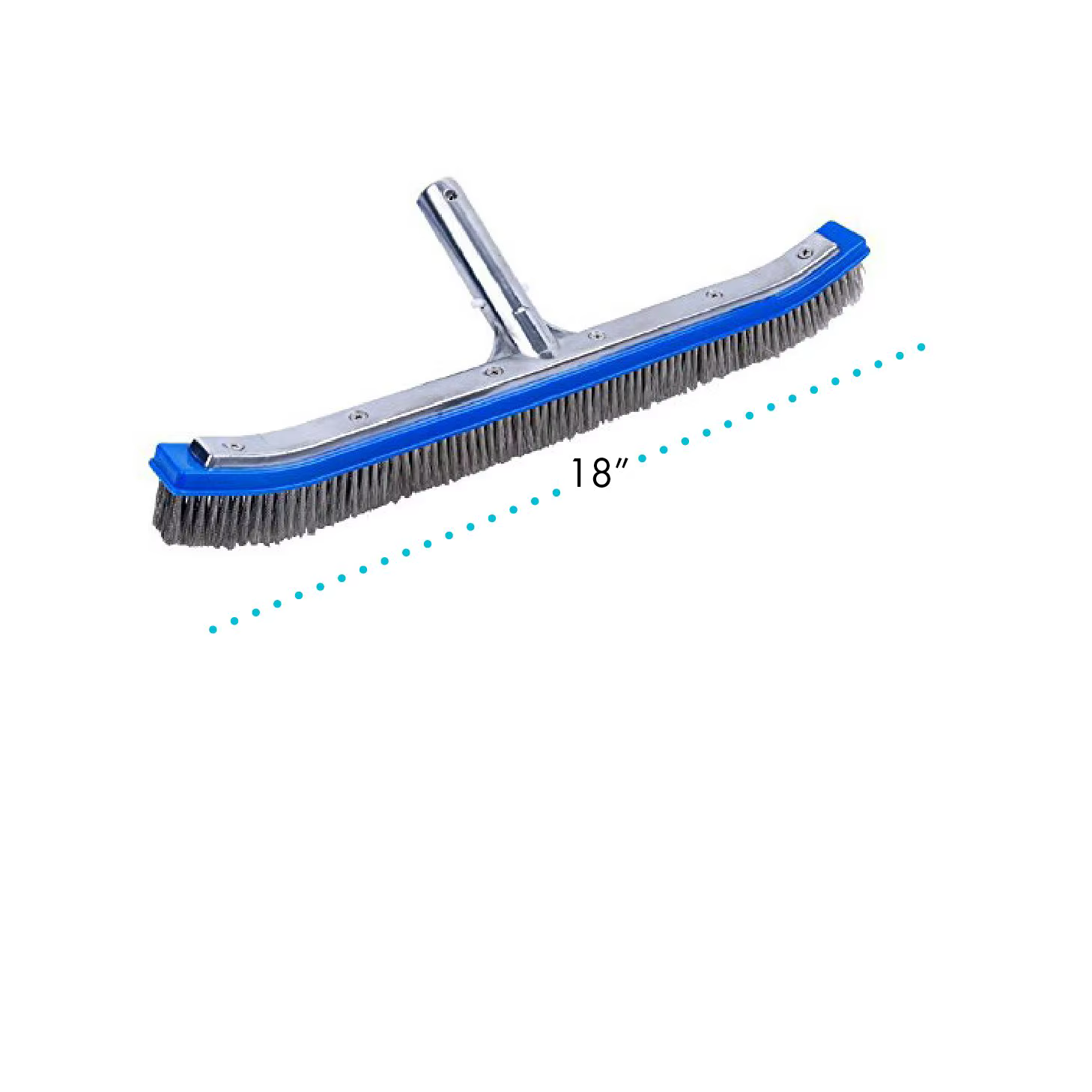 Brosse en acier pour piscine de 18 pouces