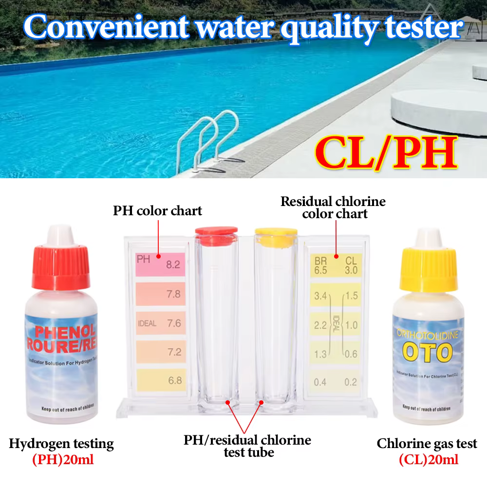 Kit de Test d'eau et de chlore PH