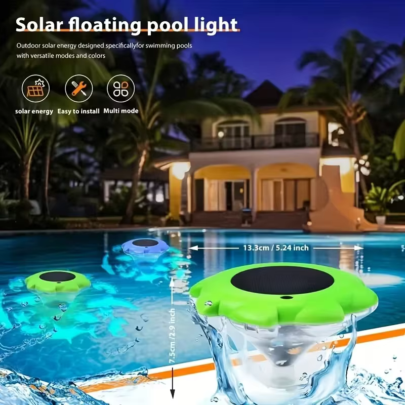 Lampe solaire pour piscine