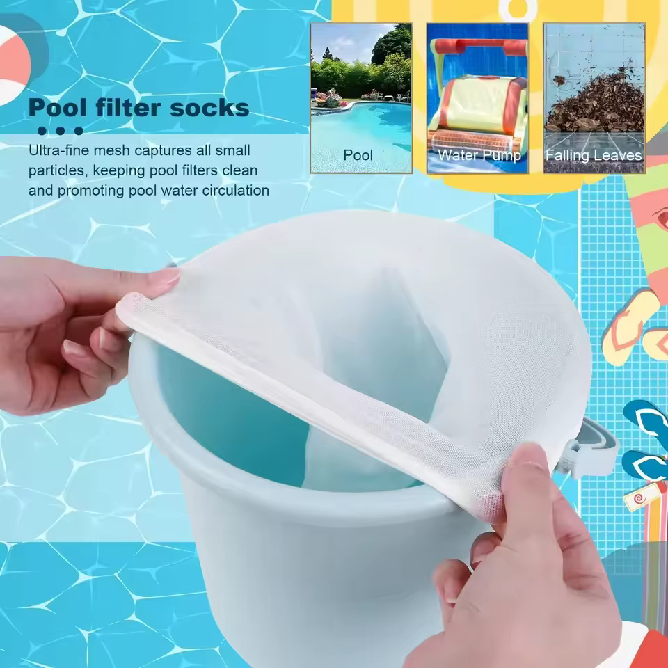 10 chaussettes de filtration en nylon pour piscine