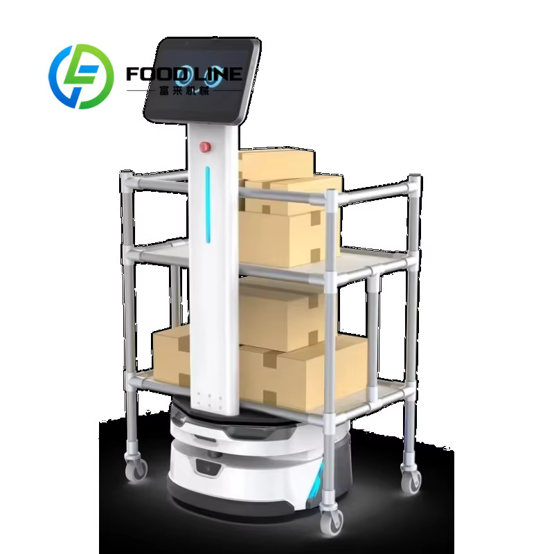 Robot de distribution de tâches sans pilote intelligent AI Robot de logistique d'atelier automatique sans rail