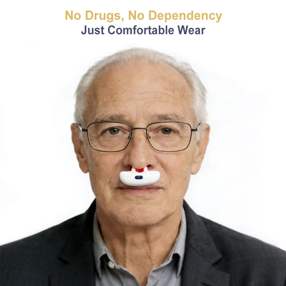 Appareil de thérapie nasale à lumière rouge intelligent pour la rhinite chronique, soin du nez qui coule et qui démange, soulagement de la rhinite, physiothérapie, ventilation nasale