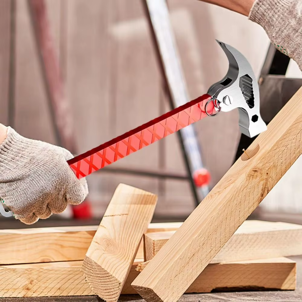 Marteau de forge en acier à haute teneur en carbone, épaissi, avec manche ergonomique, marteau de menuisier durable et absorbant les chocs