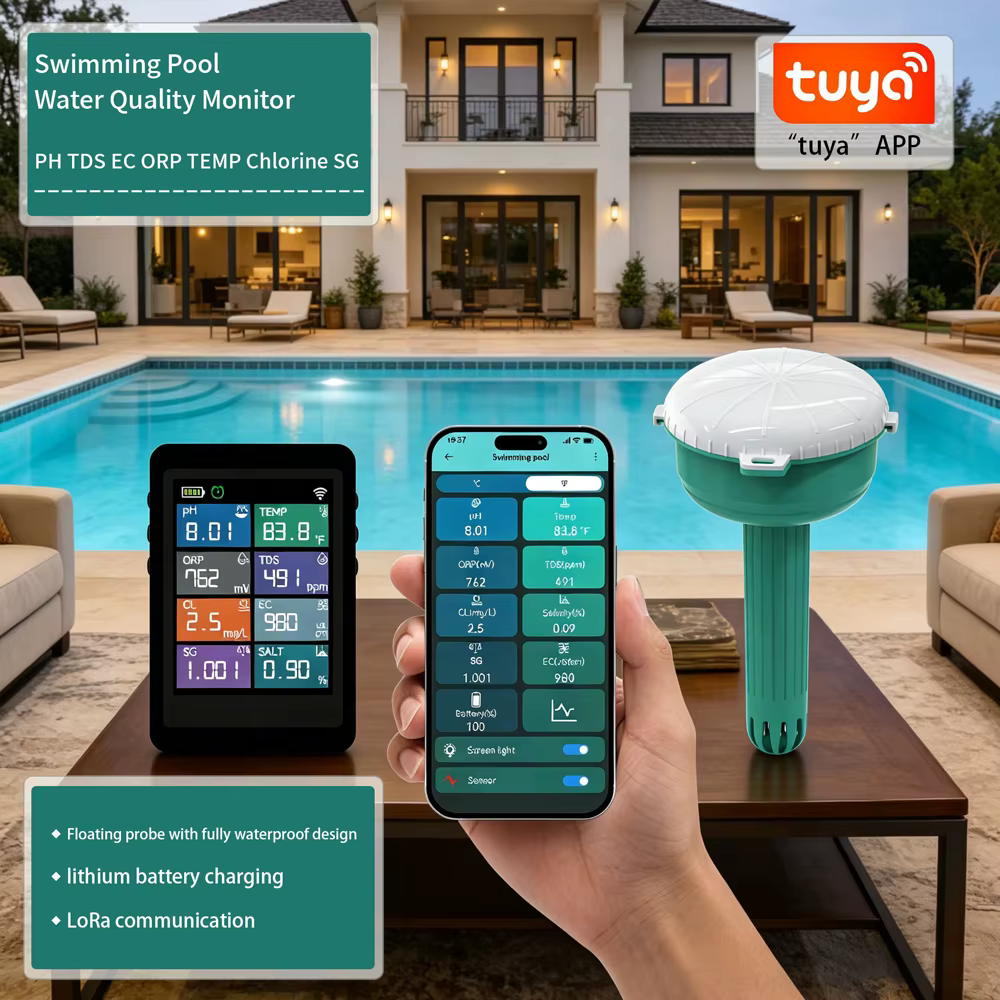 Testeur de qualité de l'eau de piscine flottant WiFi Tuya