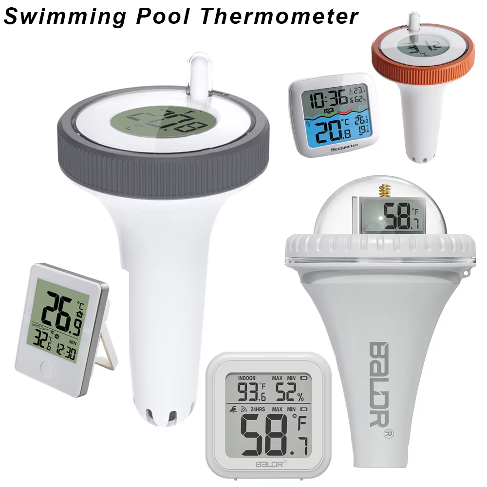Thermomètre numérique de piscine flottant