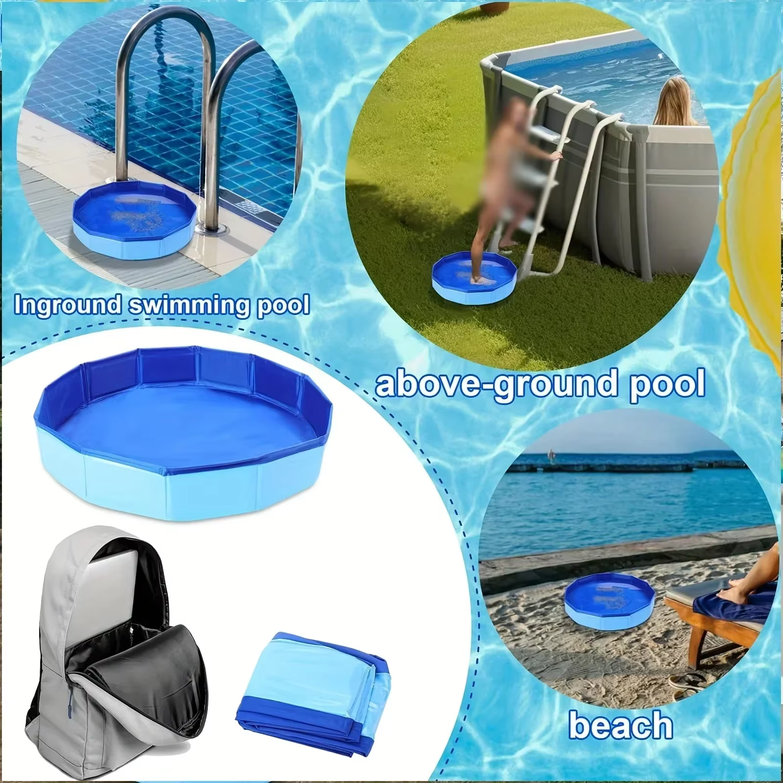 Piscine pliable pour chien
