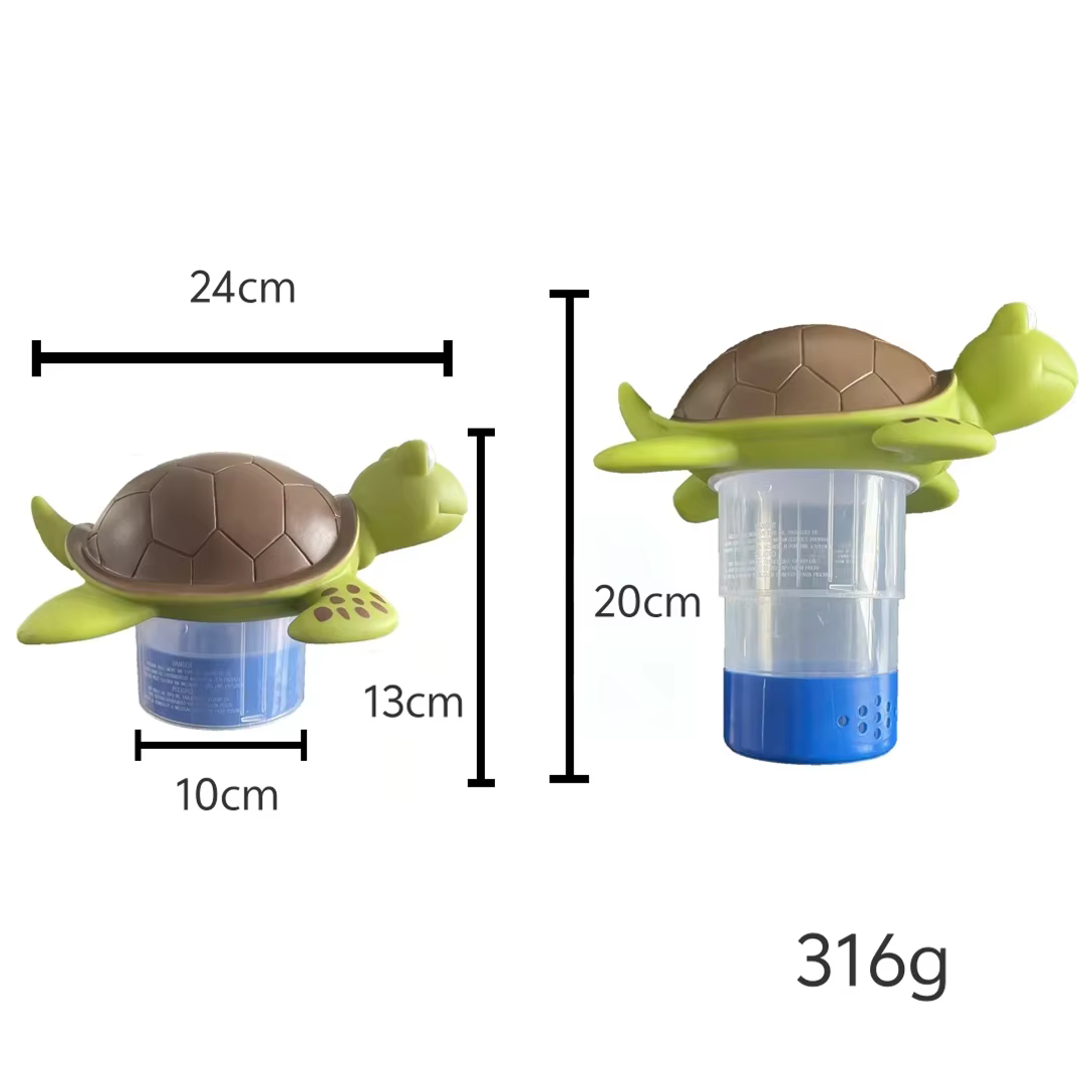 Distributeur de chlore flottant pour piscine (Turtle verte)