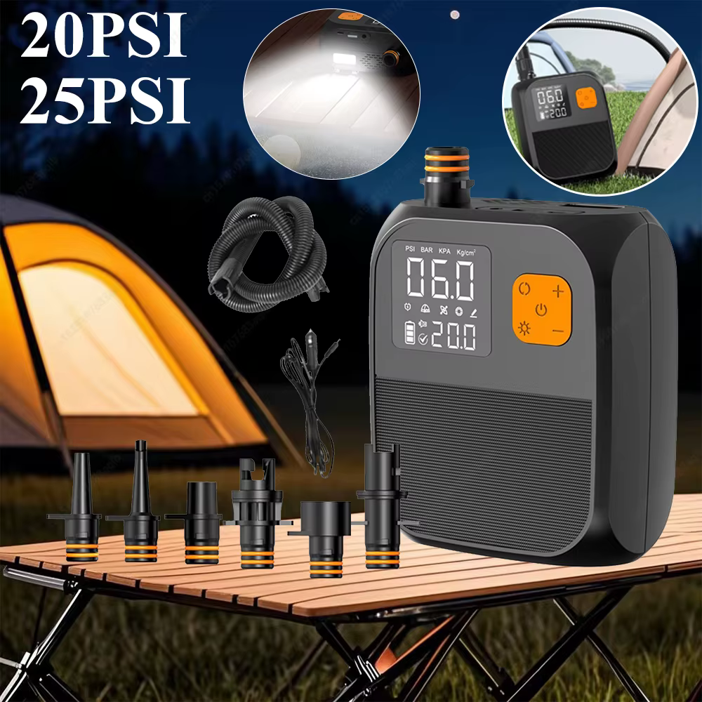 Pompe électrique pour planche à pagaie, rechargeable, portable, 25 PSI, pour planches à pagaie gonflables, kayaks, bateaux