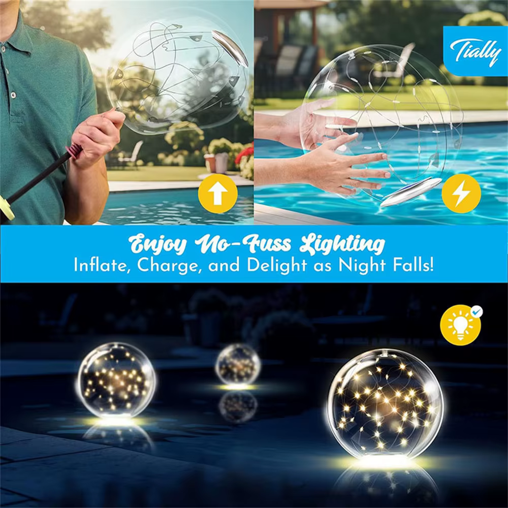 1 pièce de lumières flottantes féériques pour piscine