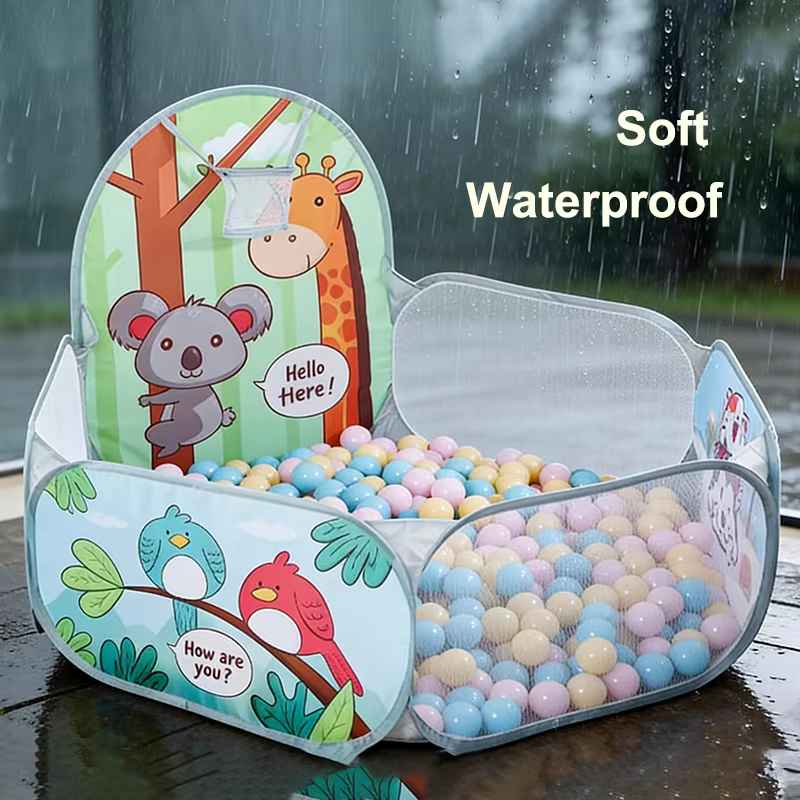 Piscine à balles pour enfants, 120cm, avec cerceau de basket-ball, parc Portable pliable pour enfants, tente de jeu, jouet éducatif de Sport pour bébé