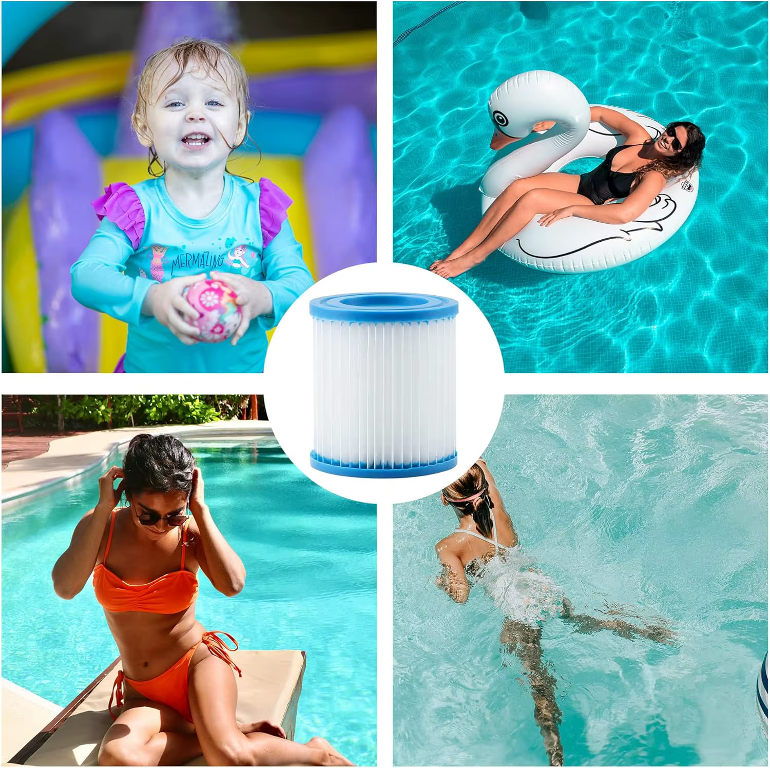 Filtre de piscine type H pour Intex