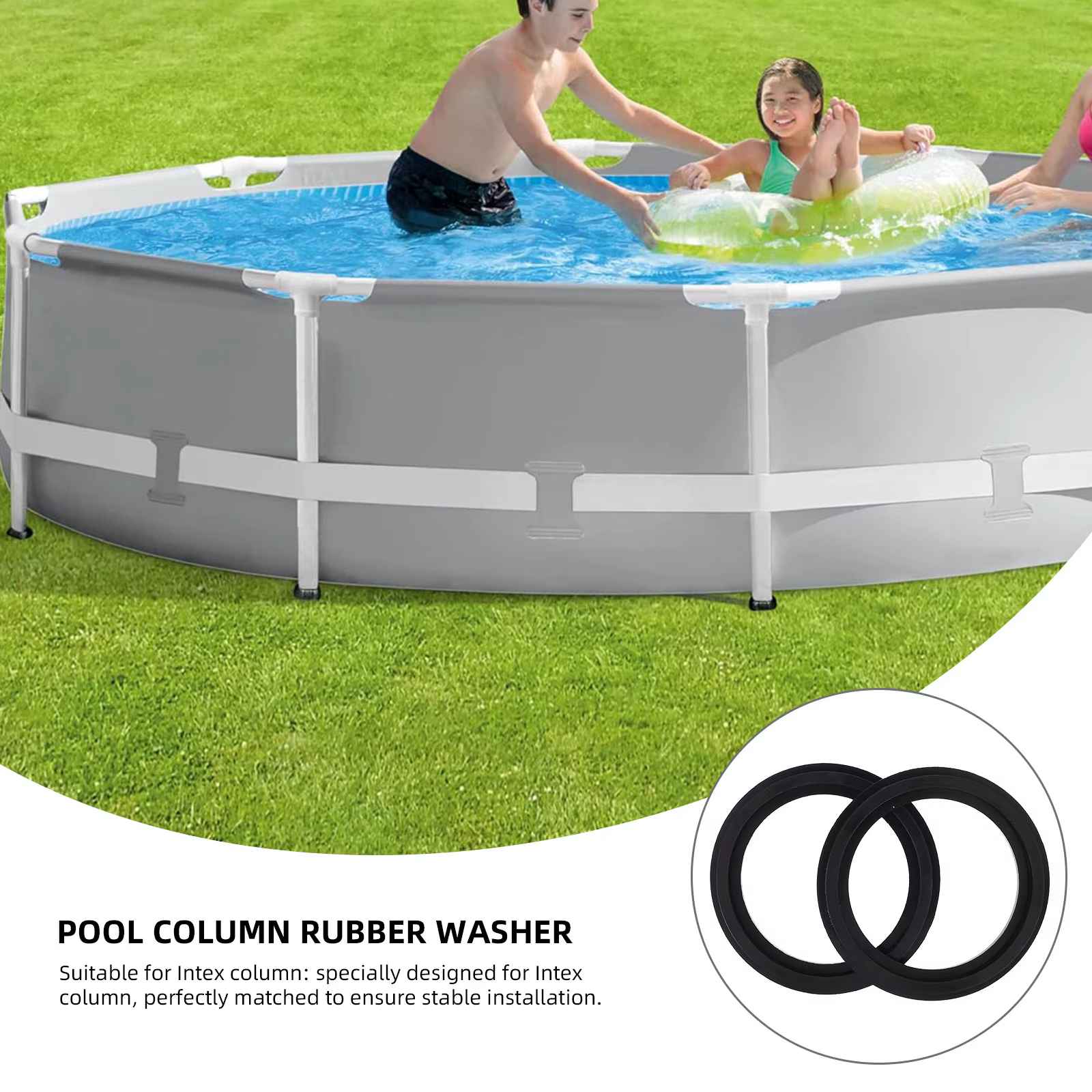 Lot de 2 joints d'étanchéité en caoutchouc pour poteaux de piscine