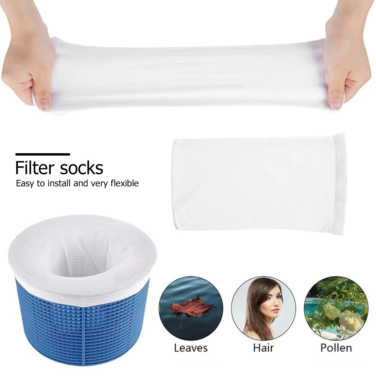 Chaussettes d'écumoire de piscine