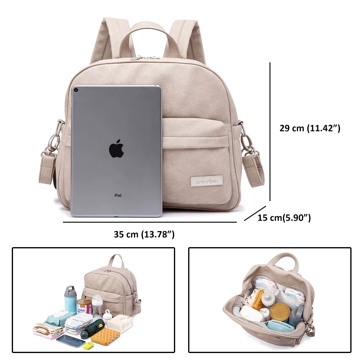 Sac à Couches Imperméable et observateur pour Nouveau-Né, Sacoche à Dos Portable pour Maman, pour Sortie Rapide, Proxy