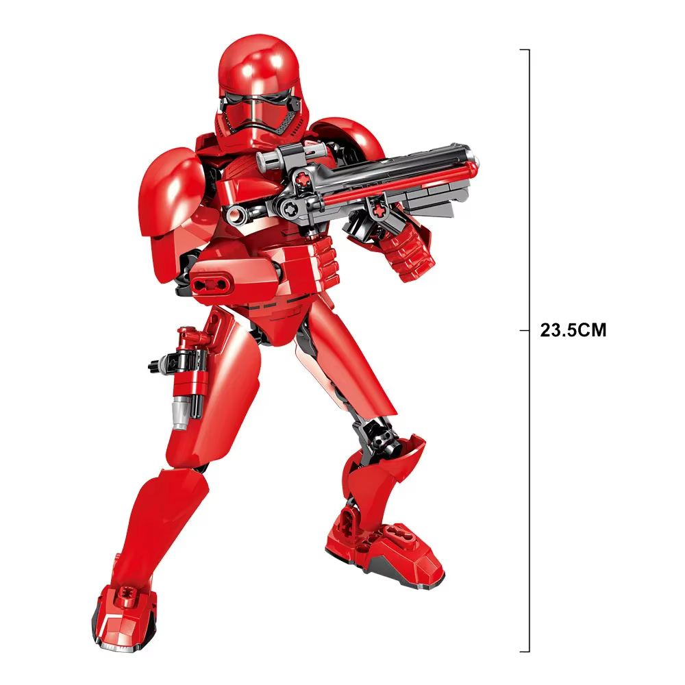 Star War Anime Figure Battle with Lightsabers Model Dolls, Mandalorian Assembling Handmade Ornements, Boy Decor Toy Gift, 452Pcs