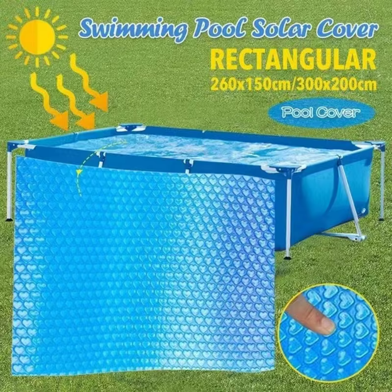 Couverture de Piscine Solaire Rectangulaire de 3x2m et Ronde de 3.6m