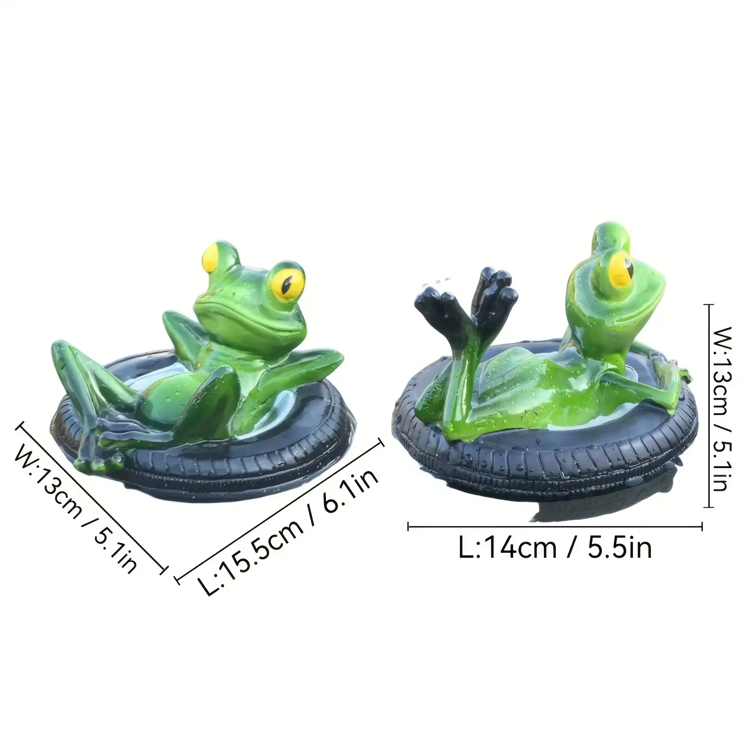 Statue de grenouille flottante d'extérieur pour bassin