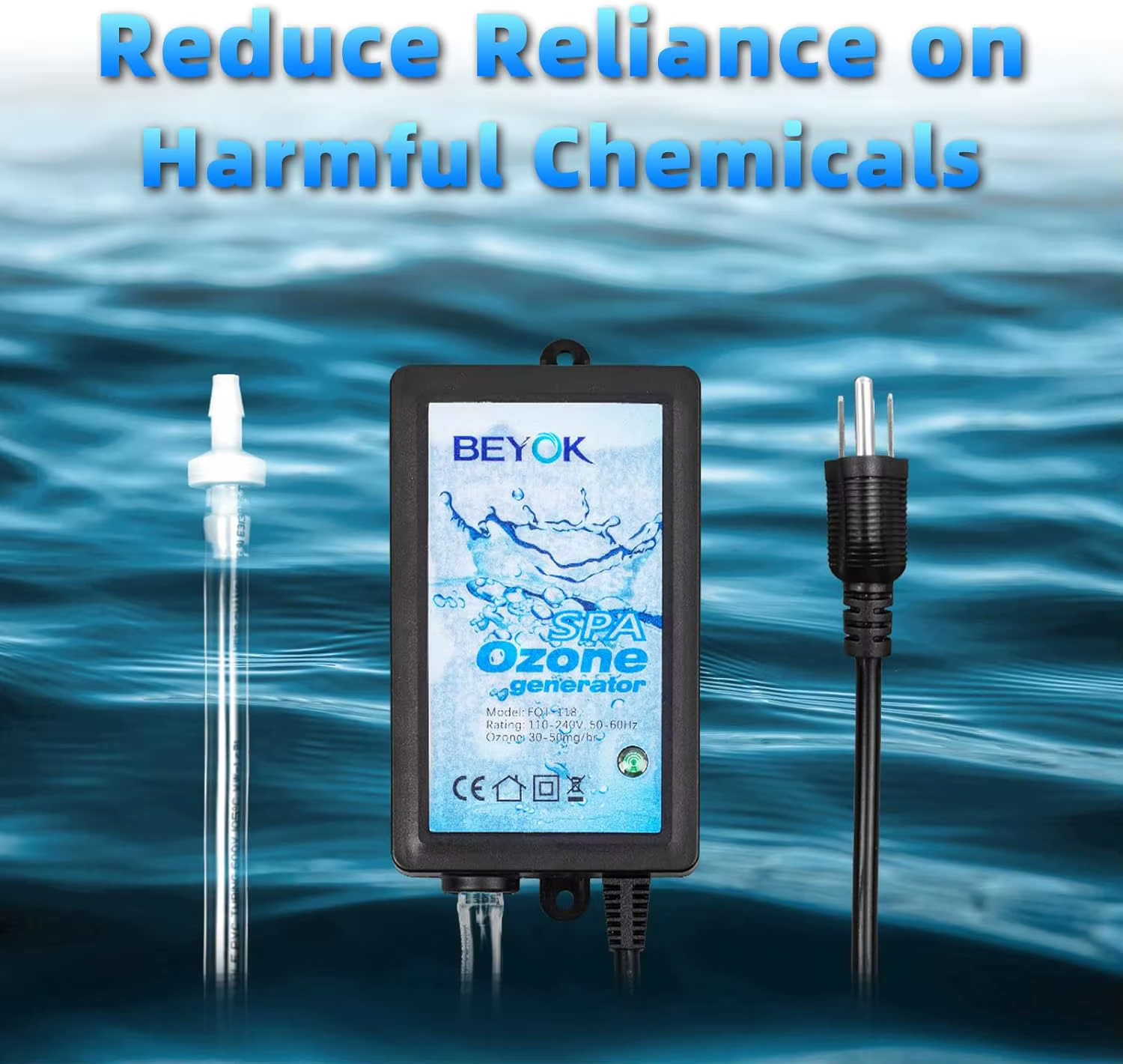 Générateur d'ozone intégré pour baignoire, SPA, piscine, 50mg/h, FQ-220