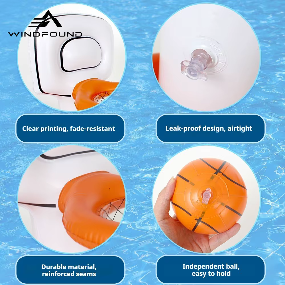 Jouet de basket-ball gonflable flottant sur l'eau avec mini ballon