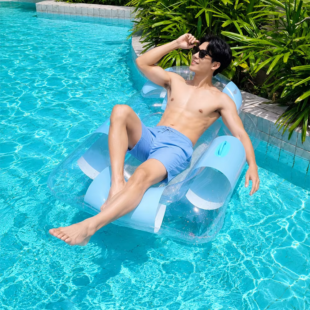 1 Pièce Matelas Flottant Gonflable en Maille pour Piscine