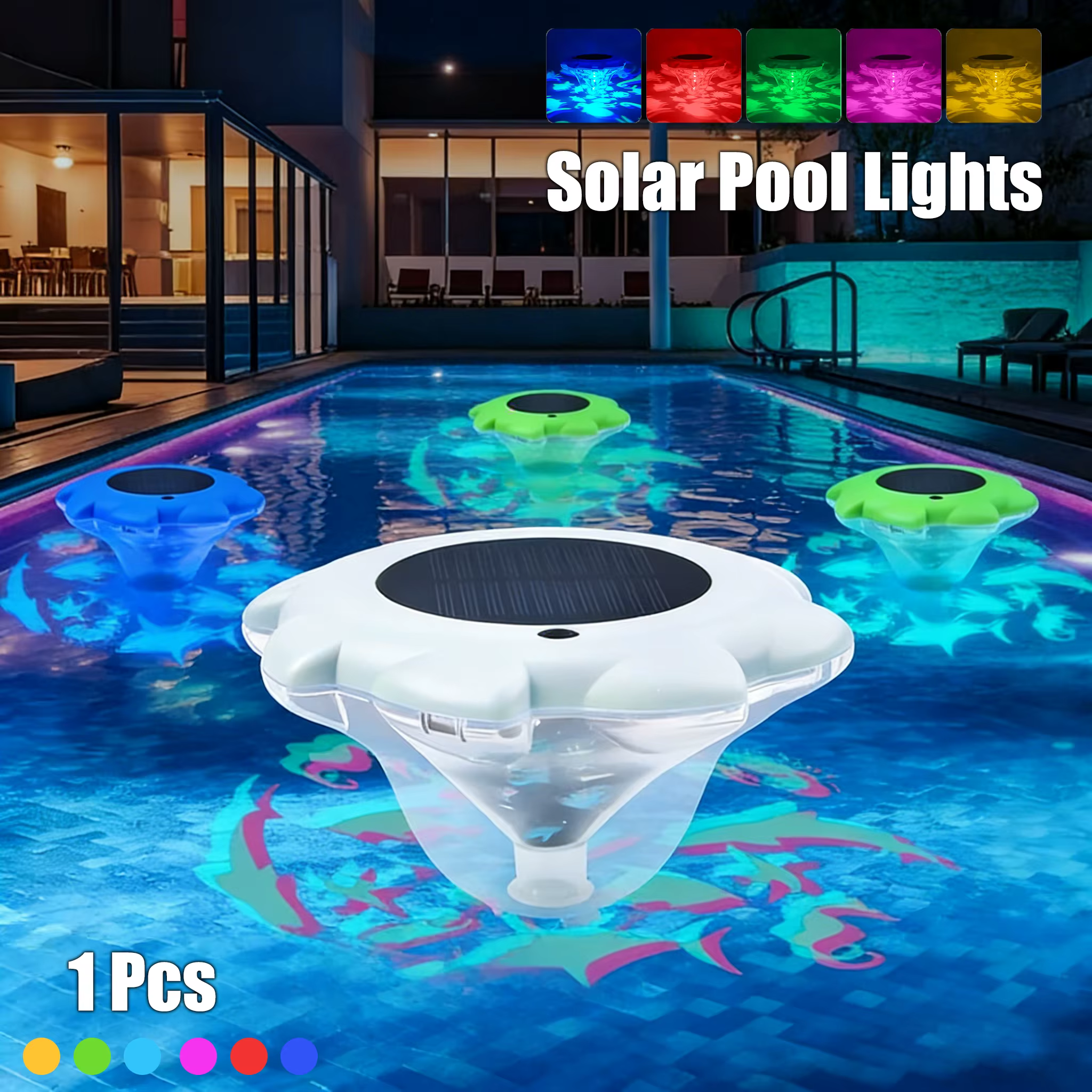 Lampe solaire pour piscine